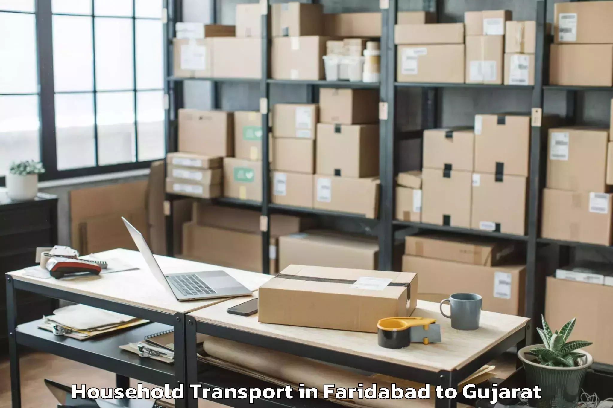 Reliable Faridabad to Savarkundla Household Transport